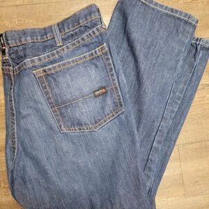 Lot of 2 mens Ariat fr lowrise m4 bootcut jeans. Size 46/32